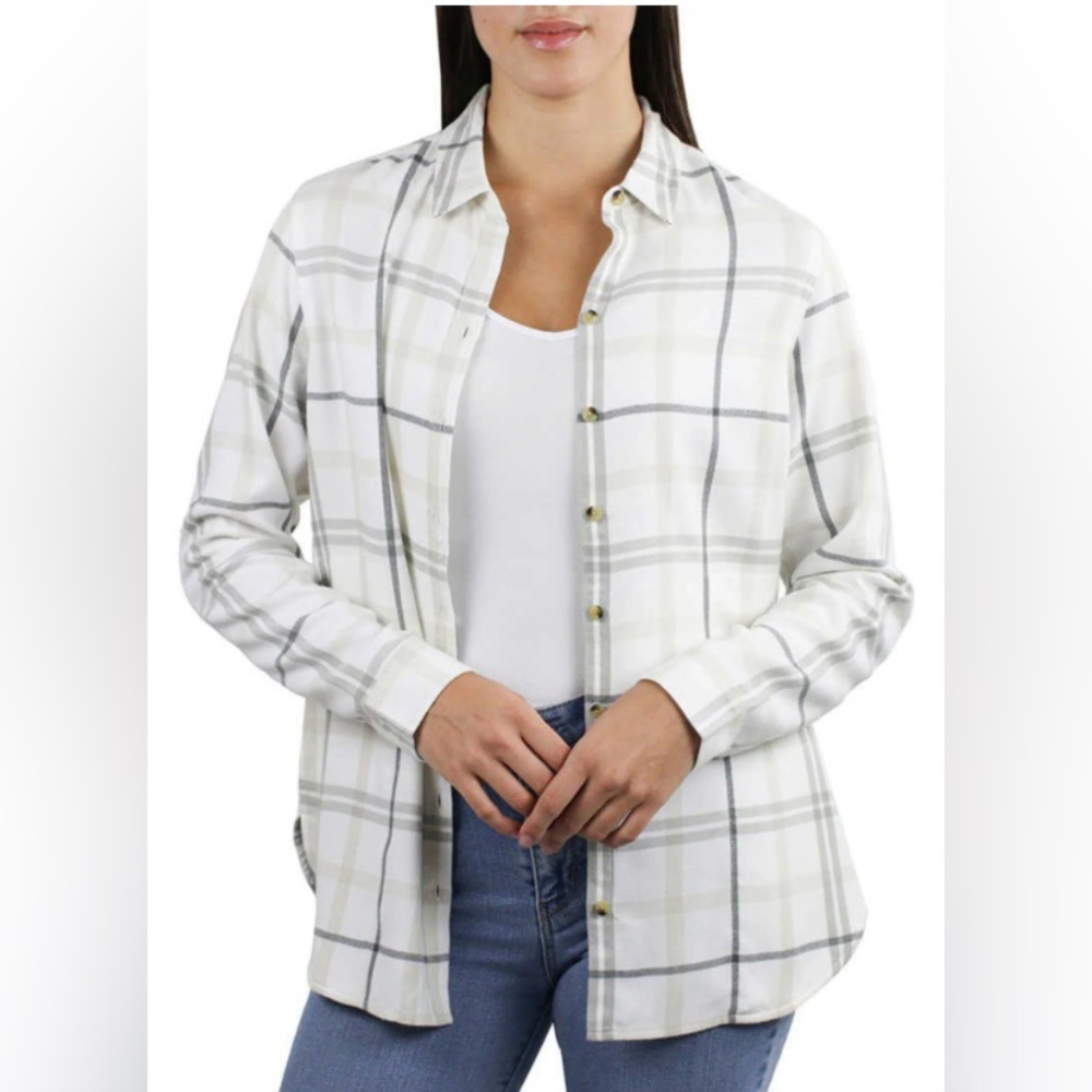 Jach’s Girlfriend New York, Flannel Button up with hidden pockets